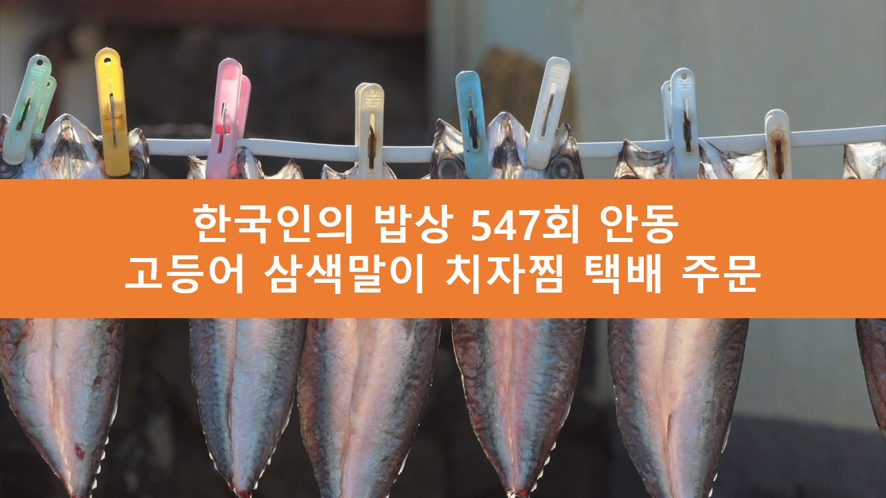 한국인의 밥상 안동 고등어 삼색말이