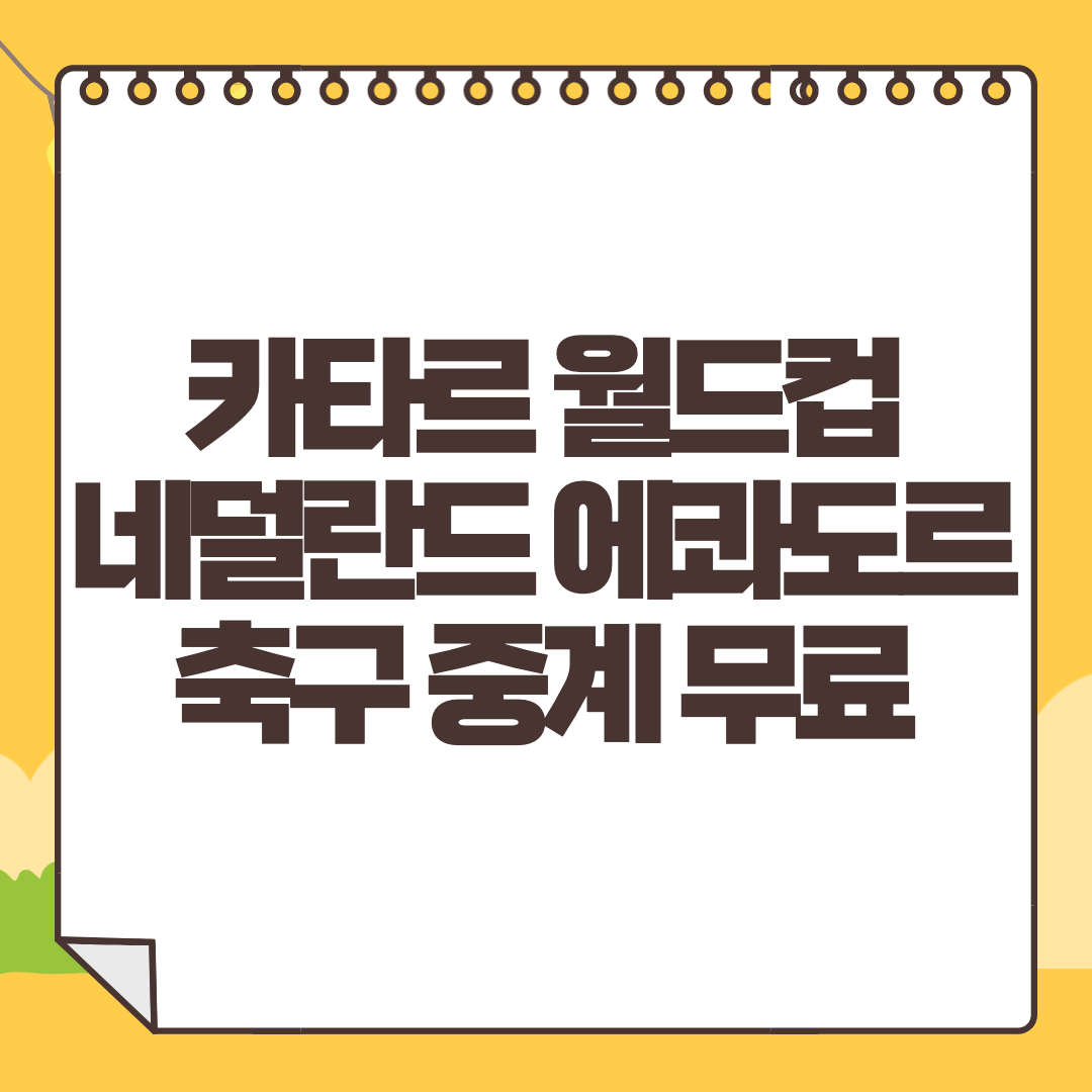 네덜란드 에콰도르 중계