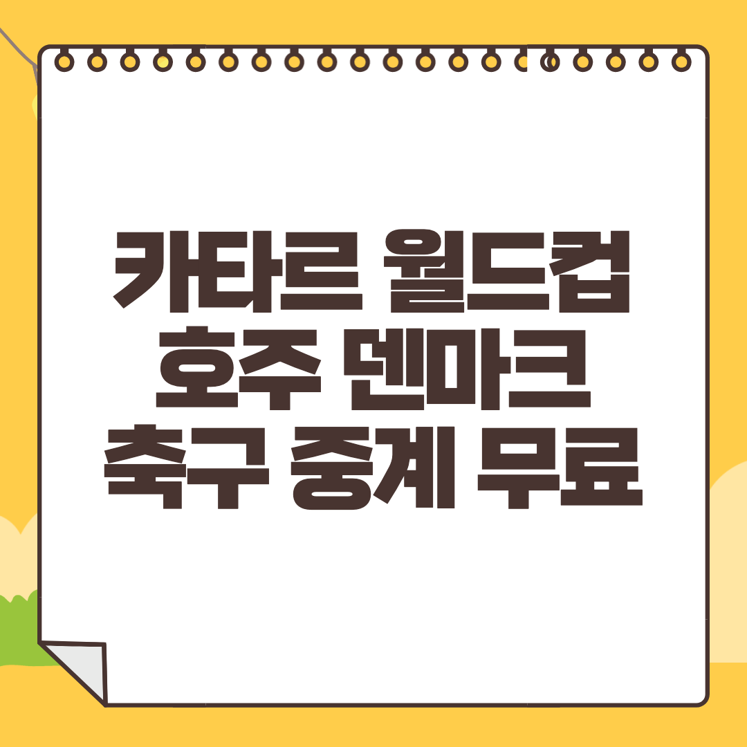 호주 덴마크 중계
