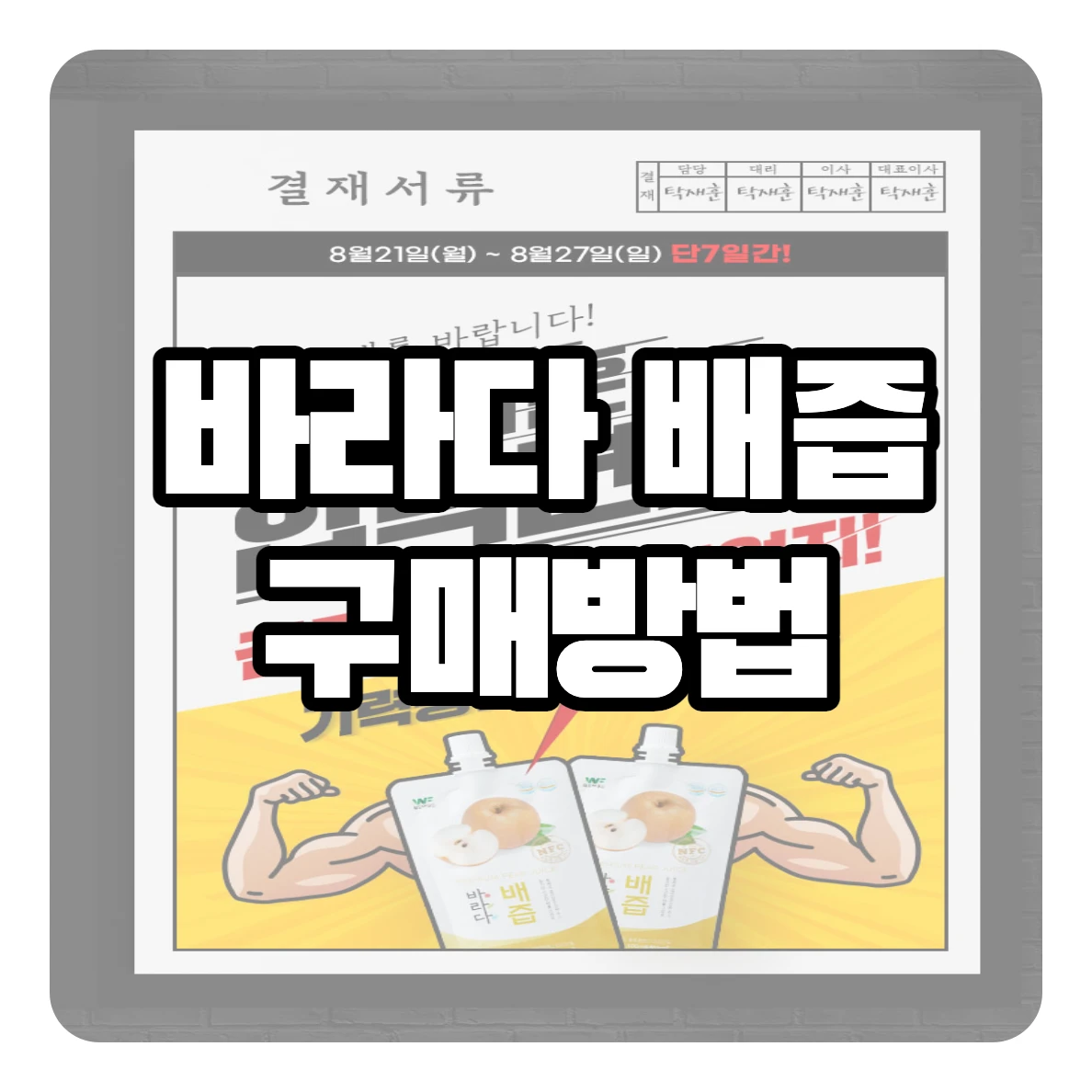 바라다 배즙 에코후레쉬 구매방법