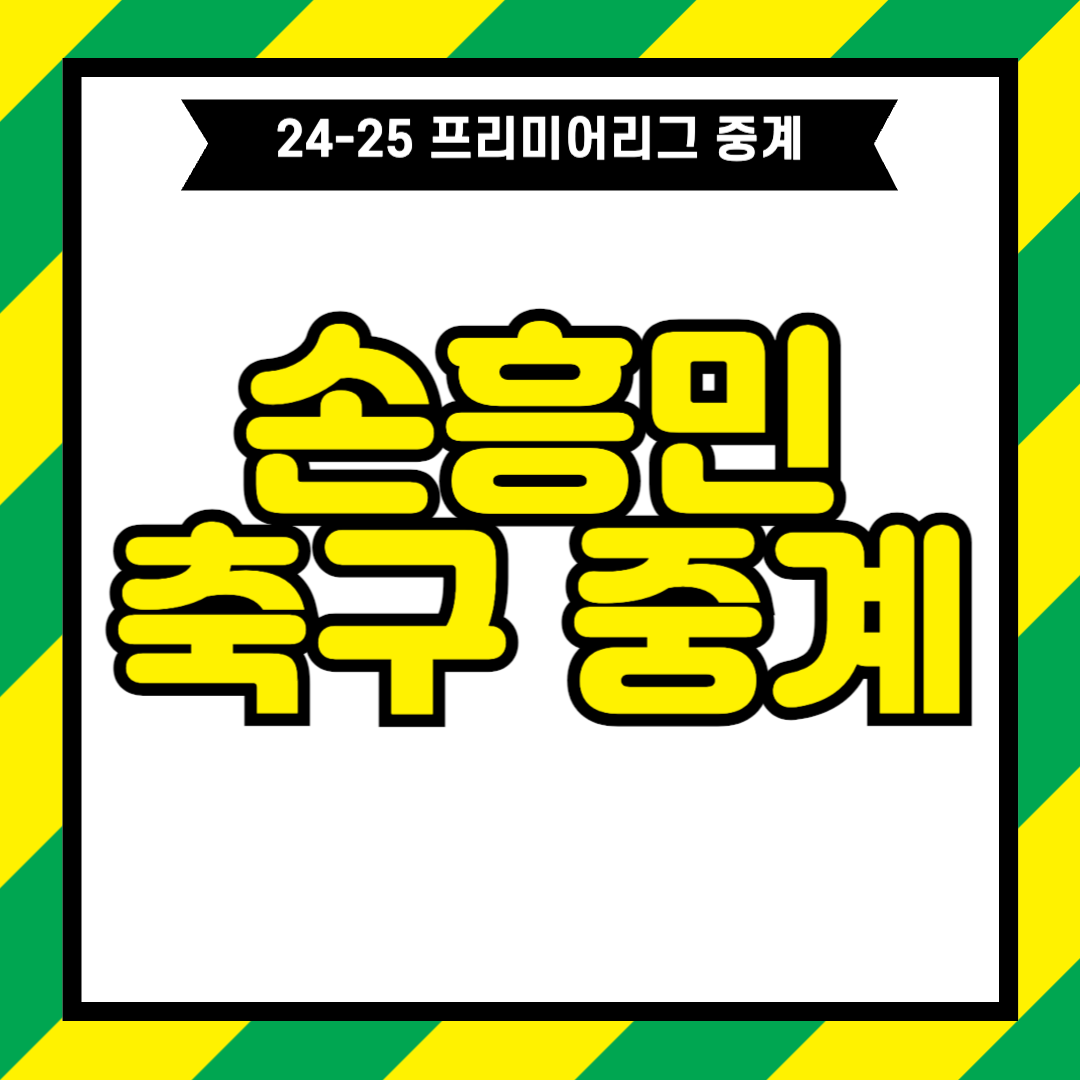 손흥민 중계 보는 법 및 토트넘 축구 경기 일정 정리