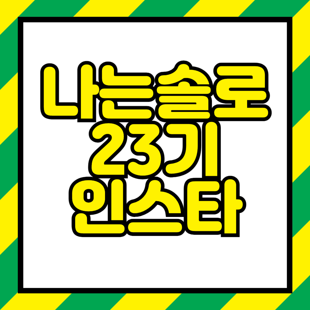 나는솔로 23기 인스타그램 영숙 정숙 순자 영자 옥순 현숙 영수 영호 영식 영철 광수 광철