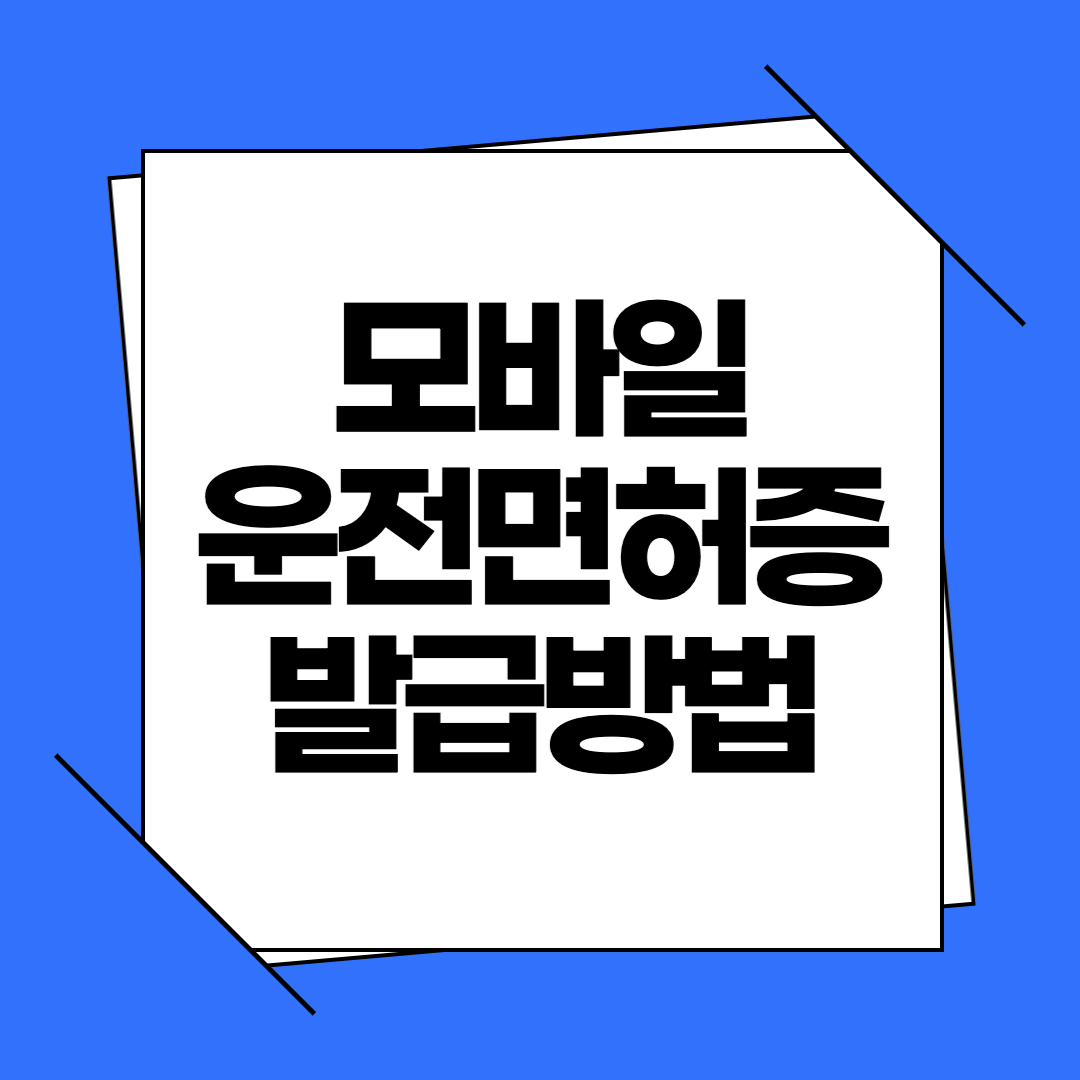 2026년 모바일 운전면허증 발급 방법과 사용처 총정리